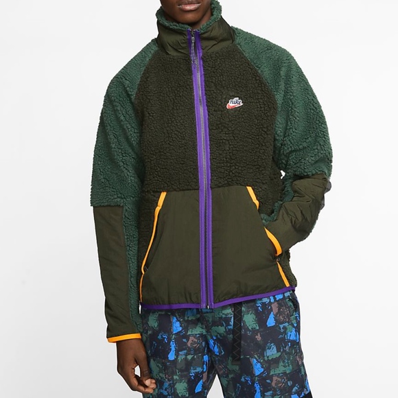 nike heritage sherpa fleece jacket